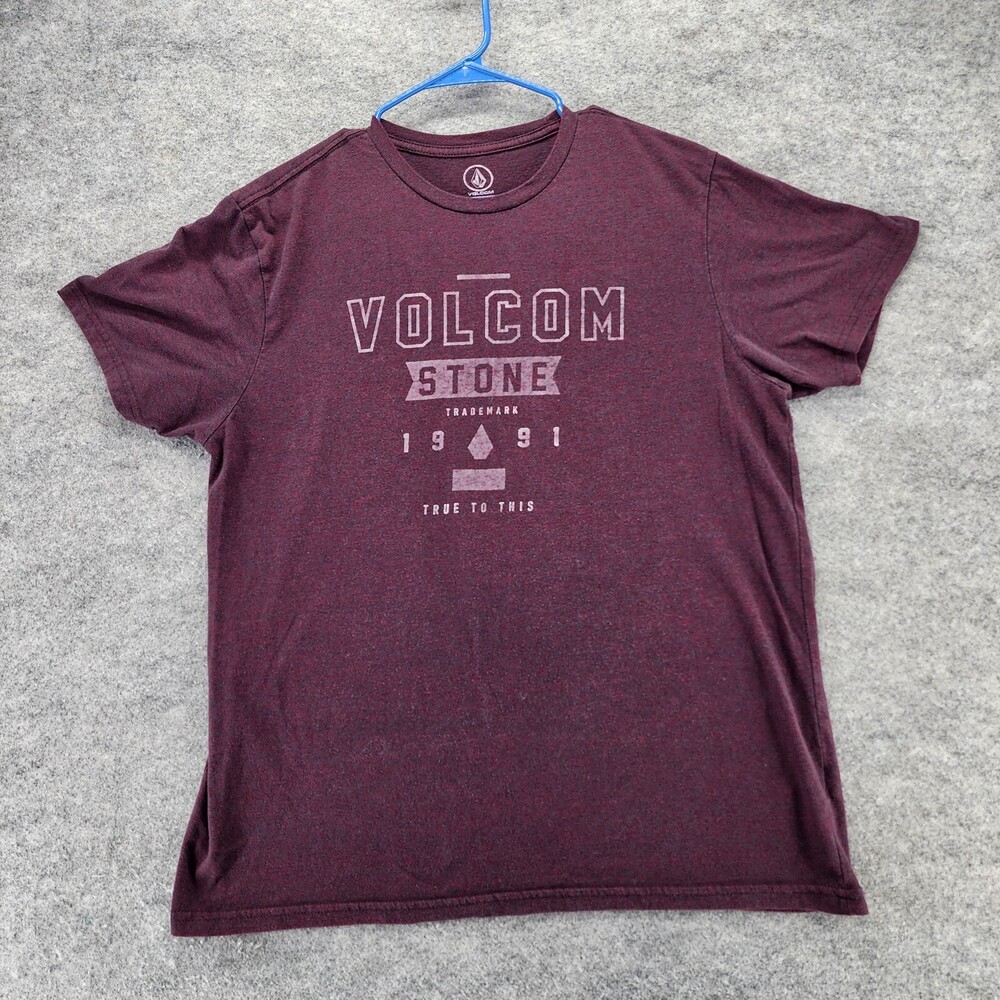 Volcom Stone Shirt Mens Large Short Sleeve Red